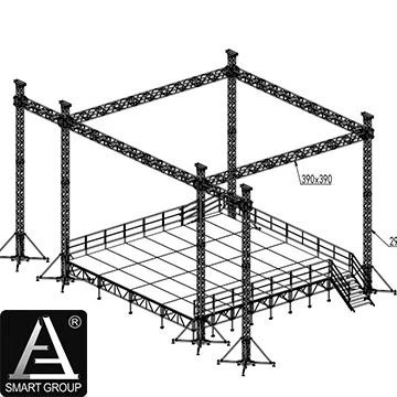 10(2+2)x10x9m Trussing Stage 10(2+2)x10x9m Trussing Stage